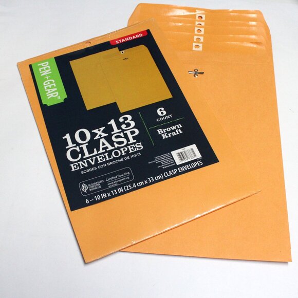 Brown Kraft Envelopes with Metal Clasps Lot or Bundle (34) Total - Picture 3 of 3